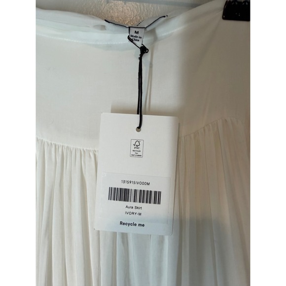 NWT Reformation Aura Skirt Ivory White Eyelet Embroidery Maxi Skirt Medium - Picture 8 of 9